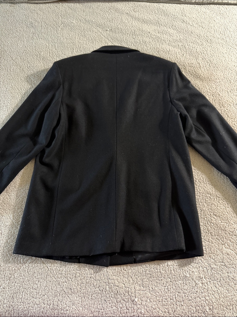 Dumas Wool Classic Black Boxy Single-Button Tailored Blazer 14/16 - Picture 7 of 7